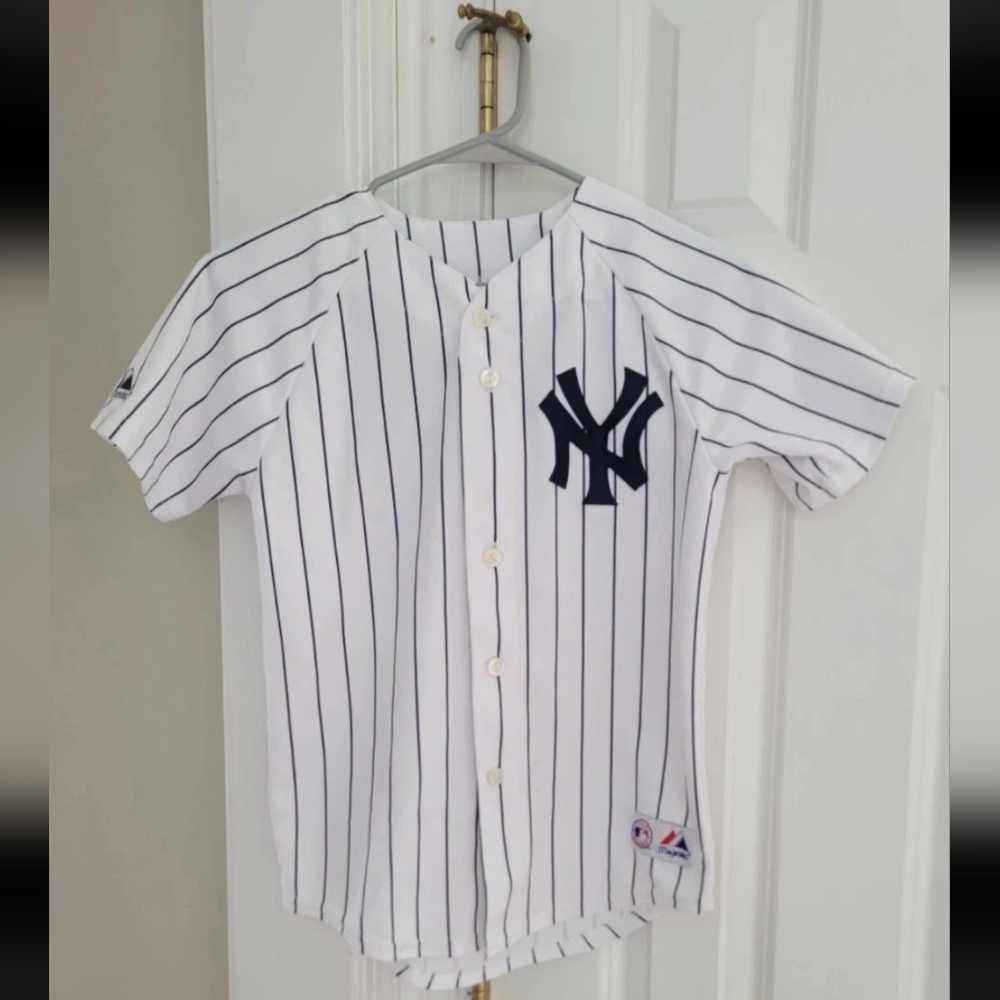 New York Yankees Majestic Jersey Melky Cabrera #28 MLB Youth Medium